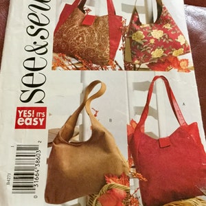 Butterick 4271 Handbags Pattern - 13” and 12” |  uncut