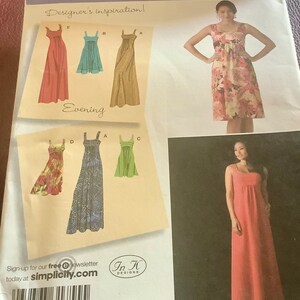 Simplicity 2882 Misses Petite Dress in 3 Lengths with Bodice Variations | Size 6-14 Uncut pattern