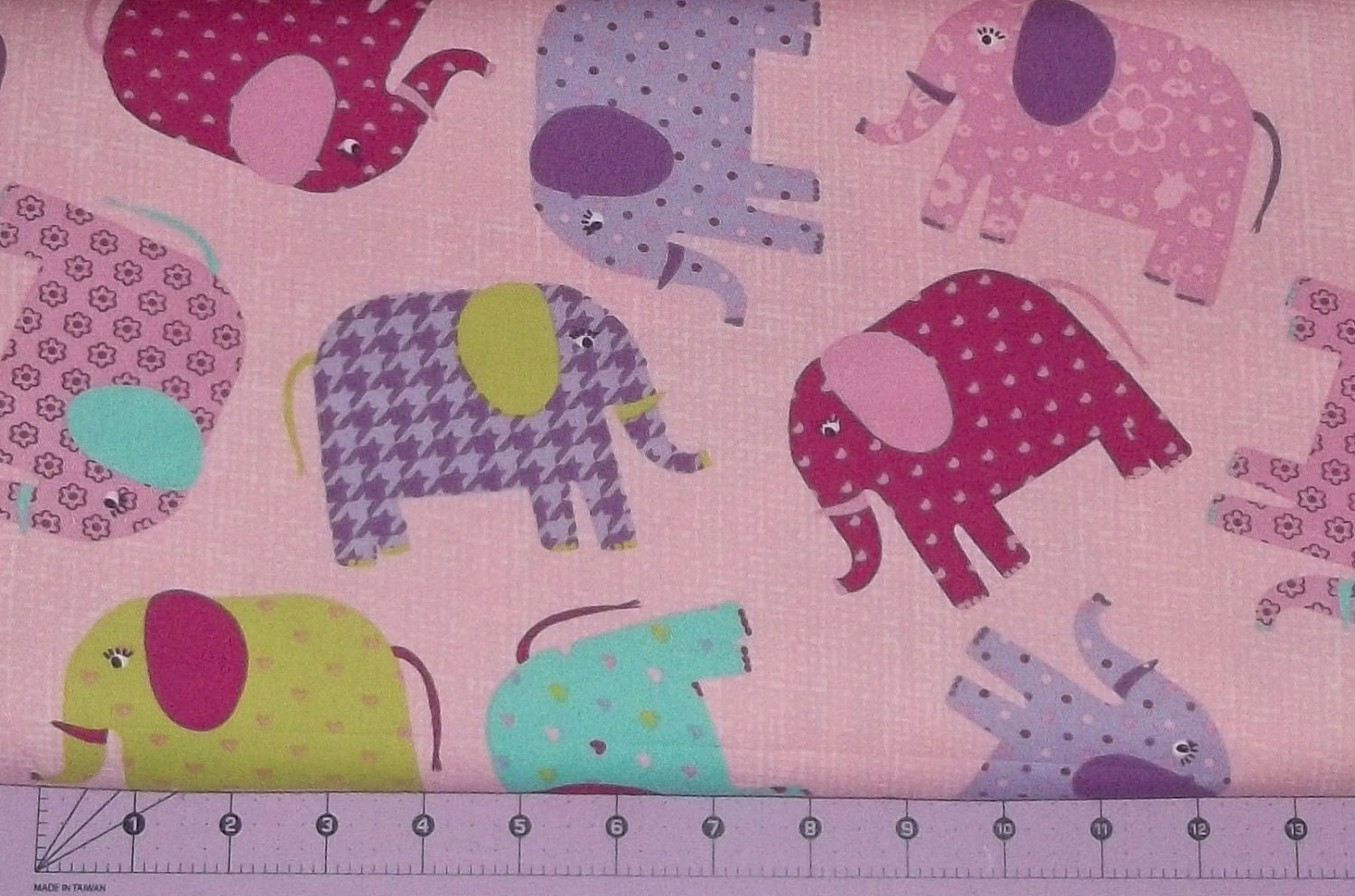 Elephant Cotton Apperal Fabric By The Yard Etsy