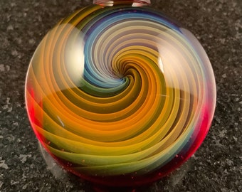 Glass fume Implosion Pendant --- Majestic Glass Arts ---