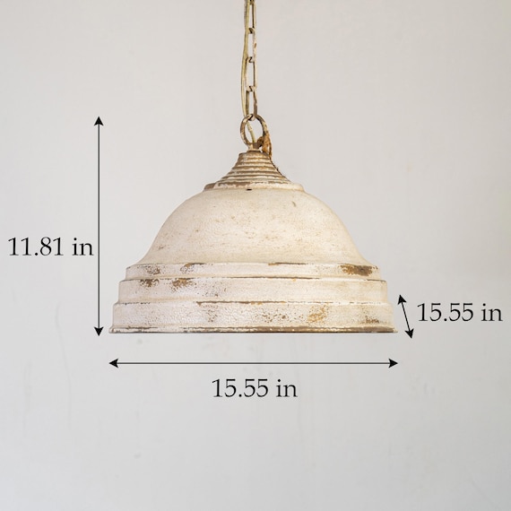 ヴィンテージ風ペンダントライト ホワイト ヴィンテージ風のホワイトドームペンダントライト、キッチンや