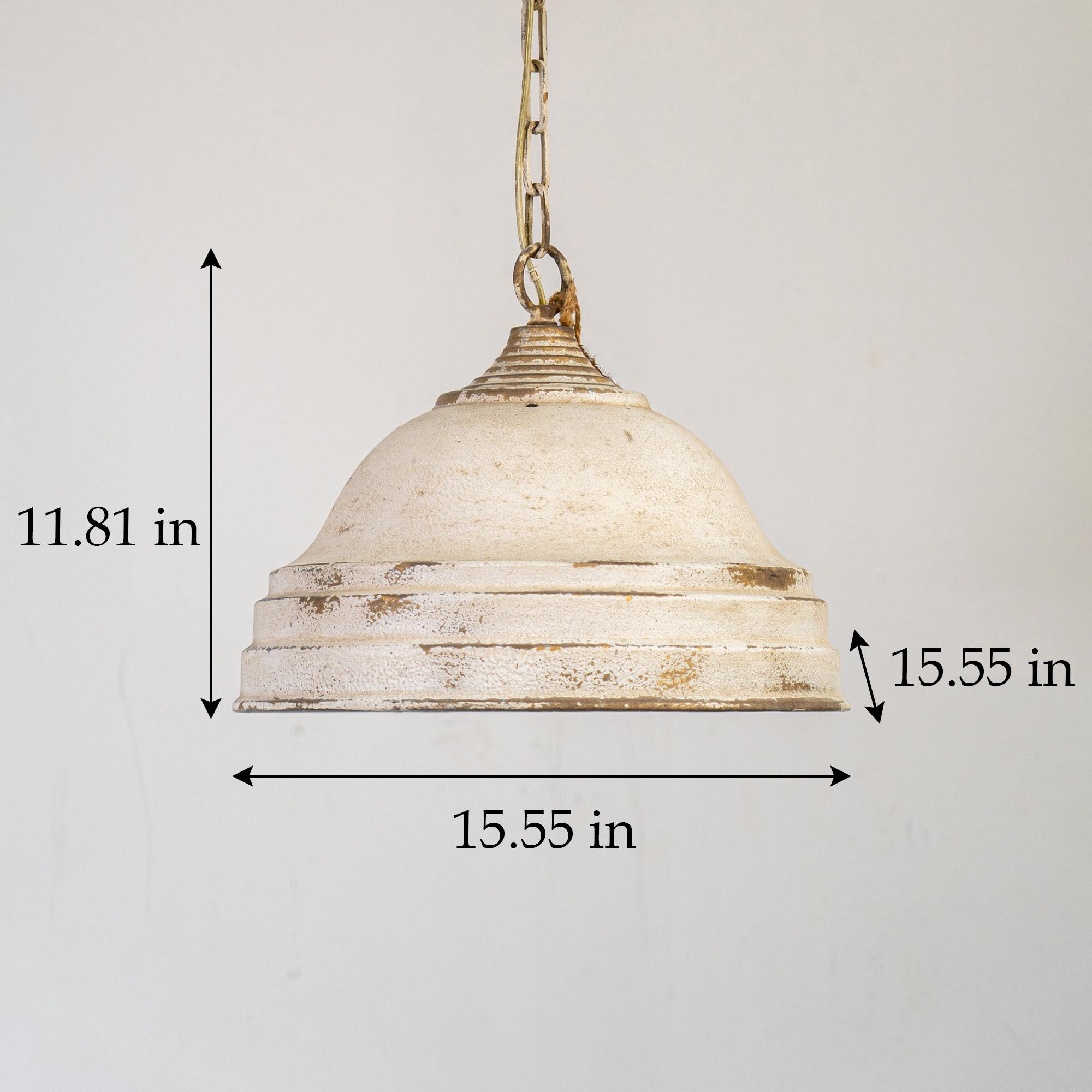 ヴィンテージ風のホワイトドームペンダントライト、キッチンや