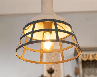 Ceramic Metal Pendant Light Metal Pendant Light Retro Pendant Light Kitchen Pendant Light Living Room Pendant Light Home Lighting