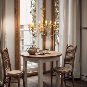 Floral Decorative Chandeliers Cream French Chandeliers Crystal Decorative Chandeliers Six-light Chandeliers Farmhouse Home Decoration