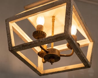 Vintage Wooden Chandelier Farmhouse Chandelier Dining Room Chandelier Living Room Chandelier Wooden Light Fixtures Home Decor Vintage Decor