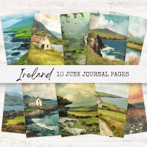 Irlanda Junk Journal / Junk Journal Kit Travelers Notebook / Pagine di diario di viaggio Junk Journal / Kit di diario di viaggio Junk Journal vintage irlandese / Irlanda Download