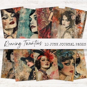 Roaring Twenties Junk Journal | Flapper Journal Pages | Commercial Use | Instant Download | Digital Download | Mixed Media