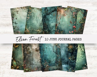 Junk Journal Kits Elven Forest | Junk Journal Kit Elven | Mix and Match ...