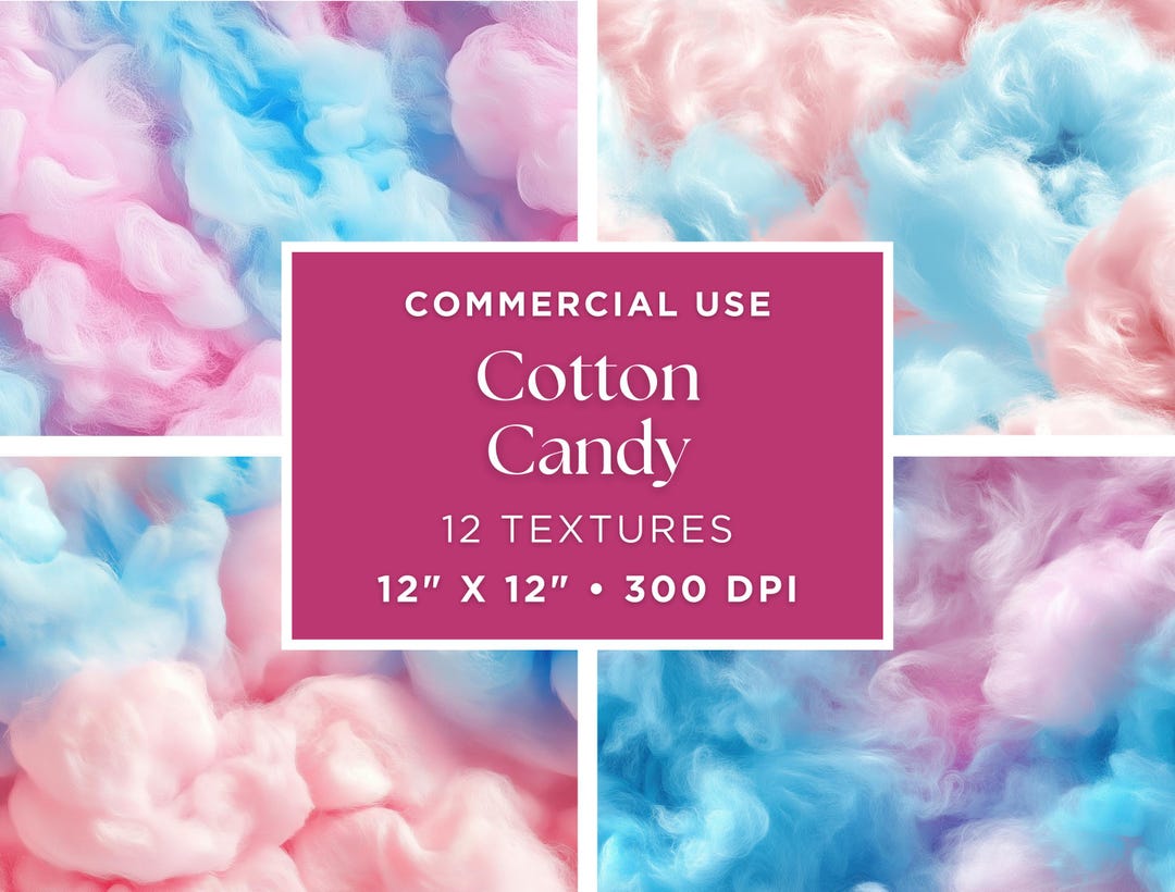 Cotton Candy Digital Paper Texture, Seamless Pastel Backgrounds ...
