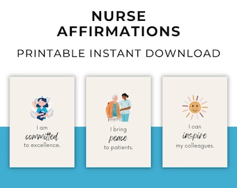 Nurse Affirmation Cards, Motivational Gifts for Nurses, Self-Care Affirmation Cards, Positive Quotes for Healing