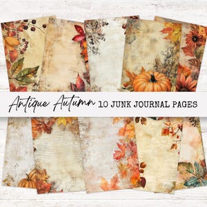 Happy Fall Thanksgiving Junk Journal | Thanksgiving Junk Journal Papers | Pumpkin Junk Journal Pages | Vintage Autumn Junk Journal