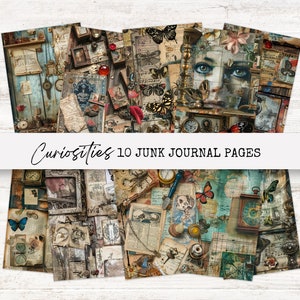 Junk Journal Kits Natural History | Junk Journal Kits Cabinet Of Curiosities | Digital Paper | Diy Cabinet Of Curiosities | Halloween Decor