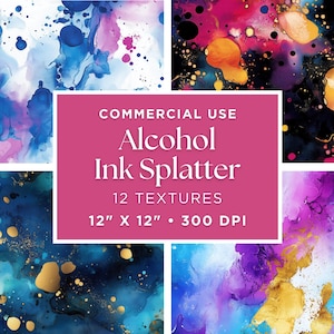 Lebendige abstrakte Alkohol Tinte nahtlose Muster | Alkohol Tinte Splatter | Aquarellfarbe Splatter | Abstraktes Design | Aquarell Alkohol Tinte