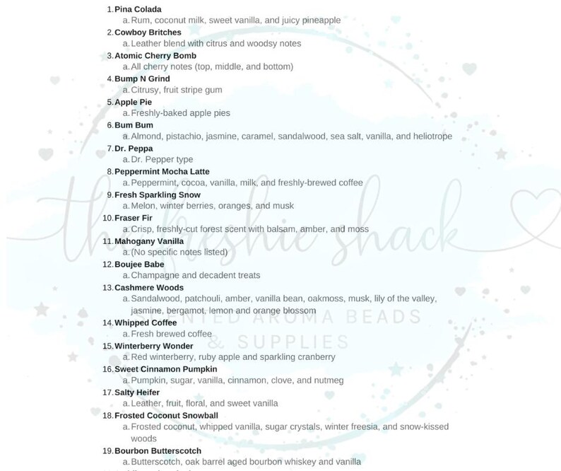 16 oz. Scented Aroma Beads List #1 image 13