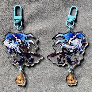 Shadow Milk Cookie and Pure Vanilla Cookie - connected acrylic keychain