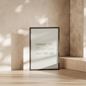 Sage Green Wall Art, Sage Green Print, Printable Sage Green Positive Quote, Aesthetic Wall Art, Inspirational Quote Print, Sage Green décor