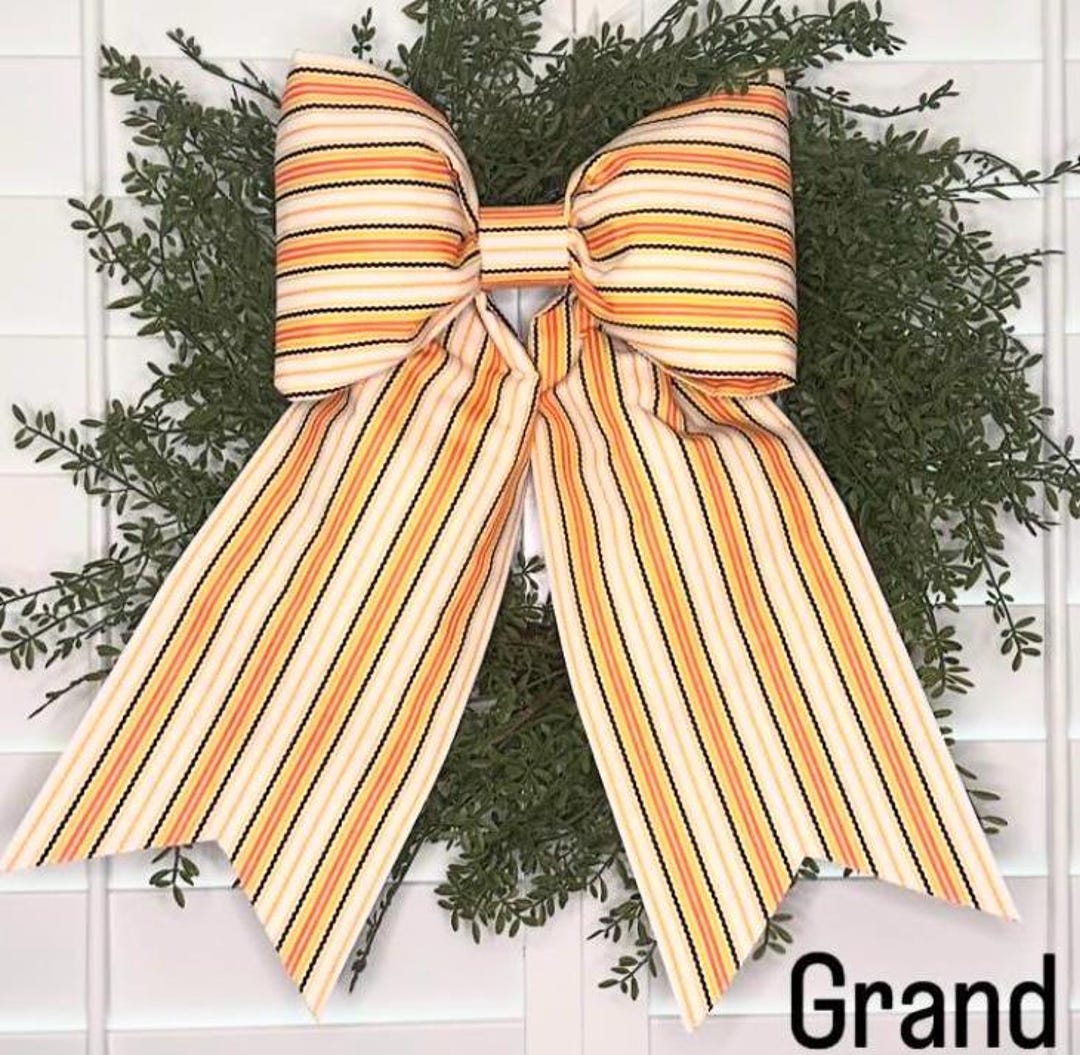 Door and Decor Bow in Fall Ric Rac Fabric - Etsy