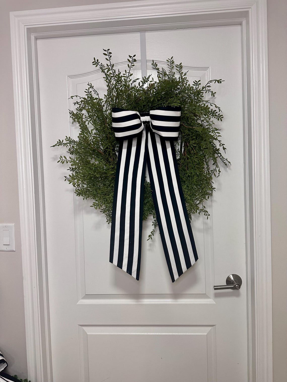 Black And White Stripe Fabric Bow A Charming Accent For Everyday black-and-white-stripe-fabric-bow-a-charming-accent-for-everyday