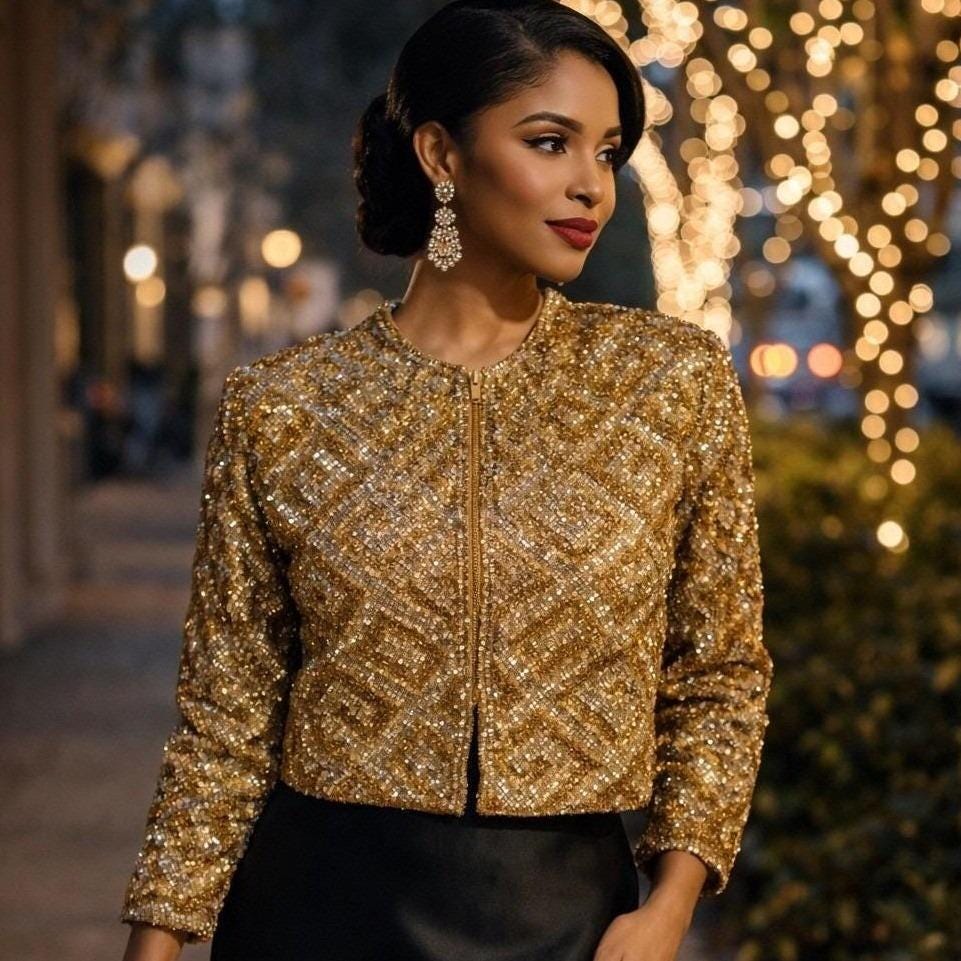 Gold Evening Jacket - Etsy
