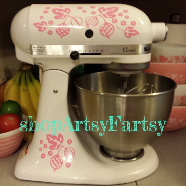 Vintage Pyrex Inspired Vinyl Decals for your Kitchen aid Mixer