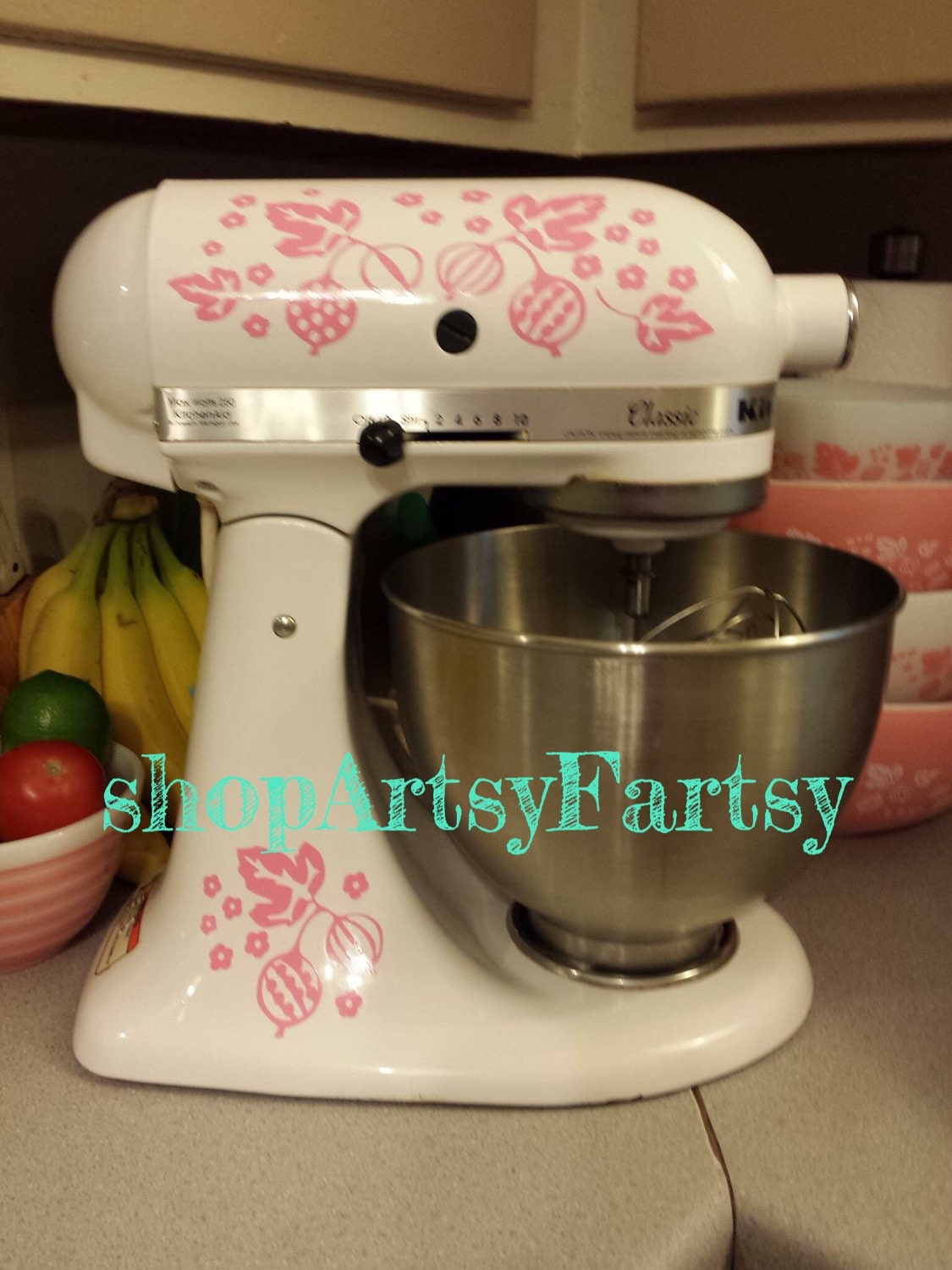 Pyrex Friendship Decals for Kitchen Mixers