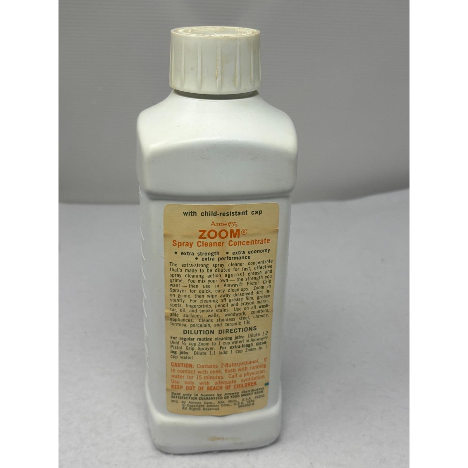 Vintage Amway ZOOM Liquid Spray Cleaner Concentrate 1 Qt 1976