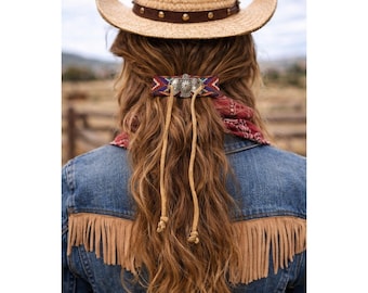 Collar de bolo Thunderbird para mujer, inspirado en los nativos americanos, con lazo tejido