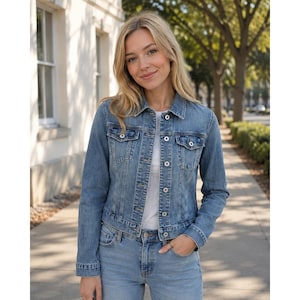 Y2k Cropped Denim Jacket - Etsy
