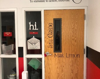 Teacher Name Door decals (many colors available!)