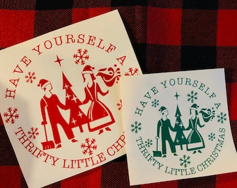 Have yourself a thrifty little Christmas Vintage Pyrex inspired art decal