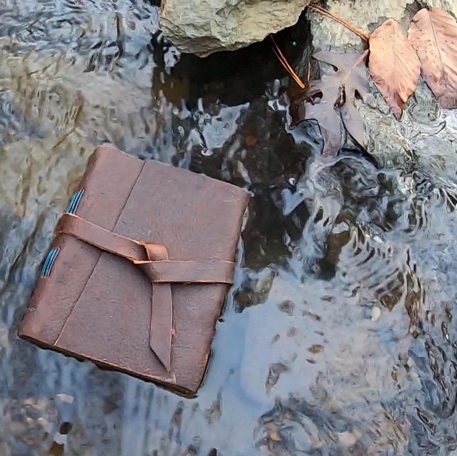 Waterproof Lab Journal Small Waterproof Leather Travel Journal Brown 5.5