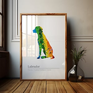 Colorful Labrador Art Print: Modern Dog Lover Gift