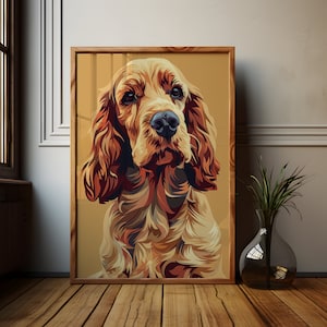 Springer Spaniel Painting | Vintage Dog Art Print, Classic Pet Decor, Spaniel Wall Art, Canine Artwork, Ideal Gift for Springer Lovers