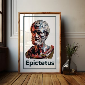 Bunt Epictetus Stoiker Kunstdruck, Stoizismus Poster, Epiktetus Zitat, Stoizismus Poster, Stoizismus Kunstwerk, Philosophische Wandkunst, Memento Mori