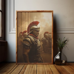 Alternative History Roman Centurion Poster, Alternate History Ancient Rome, Modern Roman Empire Uchronia, Modern Roman Soldier Artwork