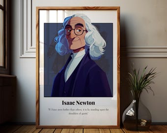 Isaac Newton Quote Poster: Science Classroom Art