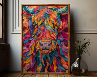 Hochlandkuh Kunstdruck: Schottische Highland Kuh