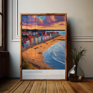 Aldeburgh Suffolk Poster: Coastal Beach Art Print