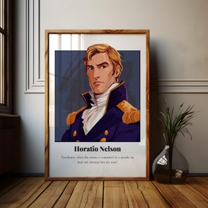 Horitio Nelson Zitat Poster, Inspirierendes Zitat Horato Nelson Poster, Royal Navy Kunst, Historische Ikonen, Einflussreiche Persönlichkeiten