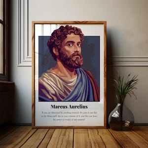 Marcus Aurelius Quote Poster: Stoic Philosophy Art Print