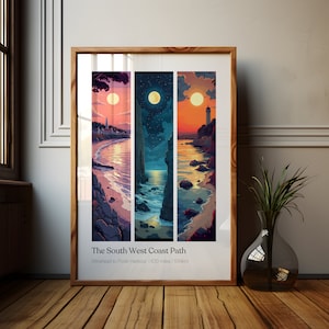 Póster del Sendero de la Costa Suroeste: De Minehead a Poole, Devon