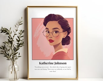 Affiche de citation de la NASA de Katherine Johnson : Women in STEM Impression artistique