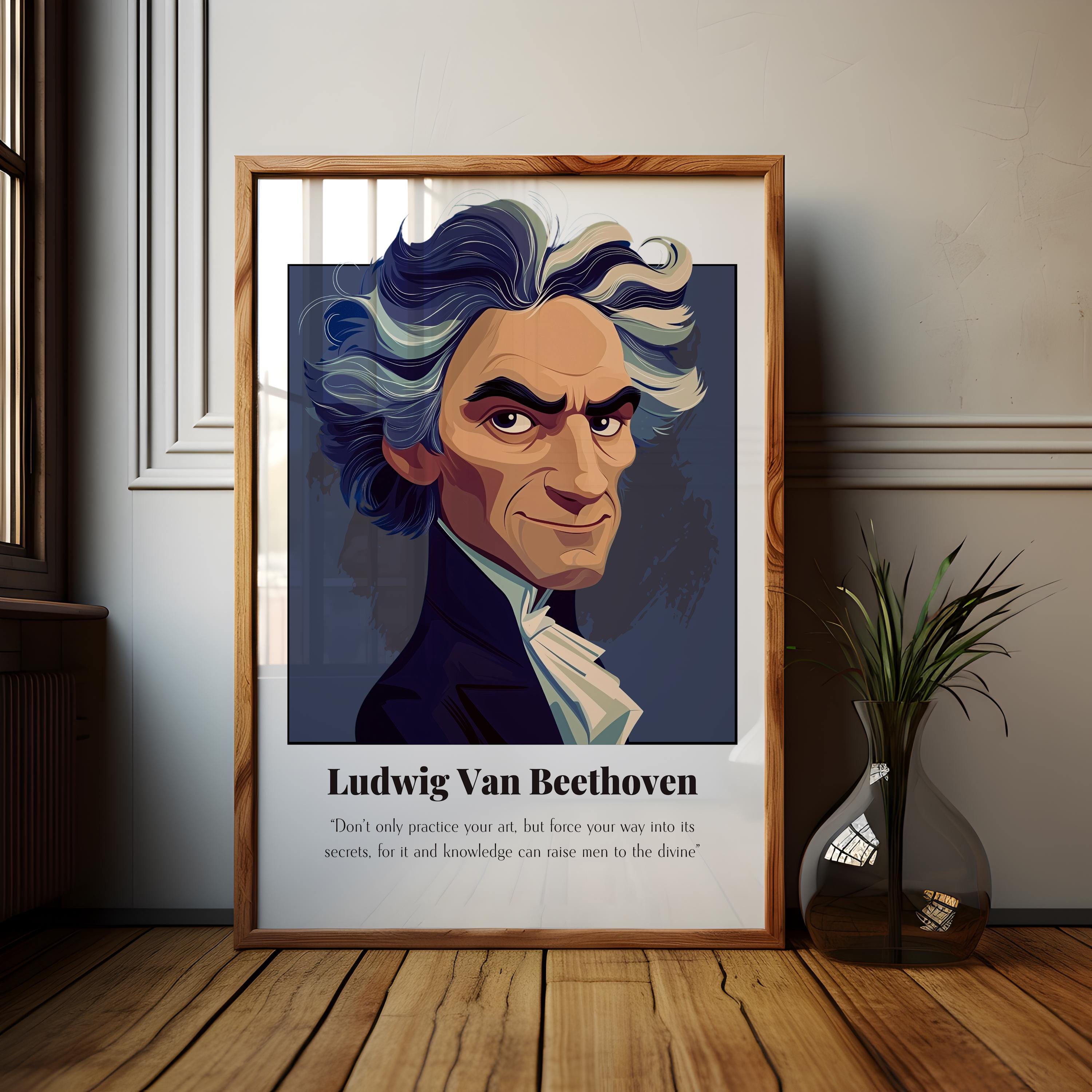 Ludwig Van Beethoven Quote Poster: Composer Art Print