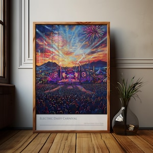 Manifesto del Carnevale di Electric Daisy, Las Vegas Festival, Manifesto del Festival EDC di Las Vegas, Stampa del Carnevale di Electric Daisy, Regalo per gli amanti della musica
