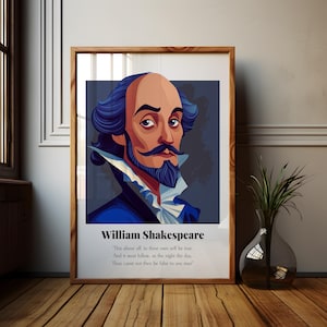William Shakespeare Zitat Poster, Inspirierendes Zitat William Shakespeare Poster, Romeo und Julia Kunst, Historische Ikonen, Einflussreiche Menschen