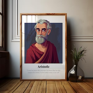 Aristoteles Zitat Poster, Inspirationszitat Aristoteles Poster, griechische Philosophie, griechischer Philosoph, historische Ikonen, einflussreiche Personen