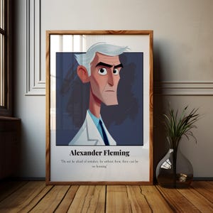 Alexander Fleming Zitat Poster, Inspiration Zitat Alexander Fleming Poster, Klassenzimmer Dekor, Geschenk für Wissenschaftslehrer, berühmte Wissenschaftler Kunst