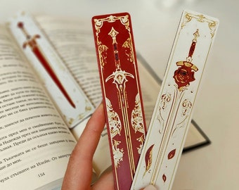 4pcs Fantasy Sword Bookmarks For Books Journals Planners