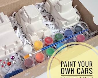 DIY Cars Paint Set: Kids Plaster Panting Craft Gift Box