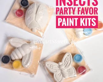 Insect Party Favor Paint Kits: Paint Your Own Butterfly, Bee, Ladybug, Dragonfly